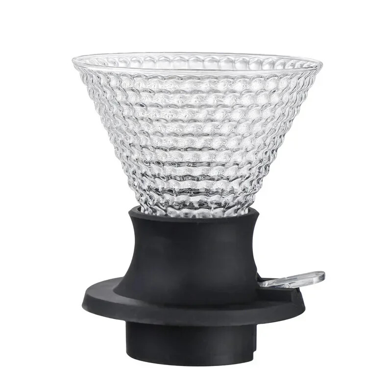 V-kujuline kohvikomplekt paksendatud tilgafiltriga, mitmeosaline komplekt, mis on ühendatud Ameerika kohvi käsitsi valmistatud kohvitööriistadega