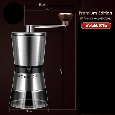 Kaasaskantav käsitsi kohviveski Käsikohviveski keraamiliste purustega 6/8 reguleeritavad sätted Kaasaskantavad kodused käsivändatööriistad