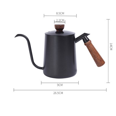 Nerūdijančio plieno lašinamasis kavos virdulys su temperatūros žąsies kaklelio virduliu kempingo kavos reikmenimis ir arbatos mediniu puodu su rankena