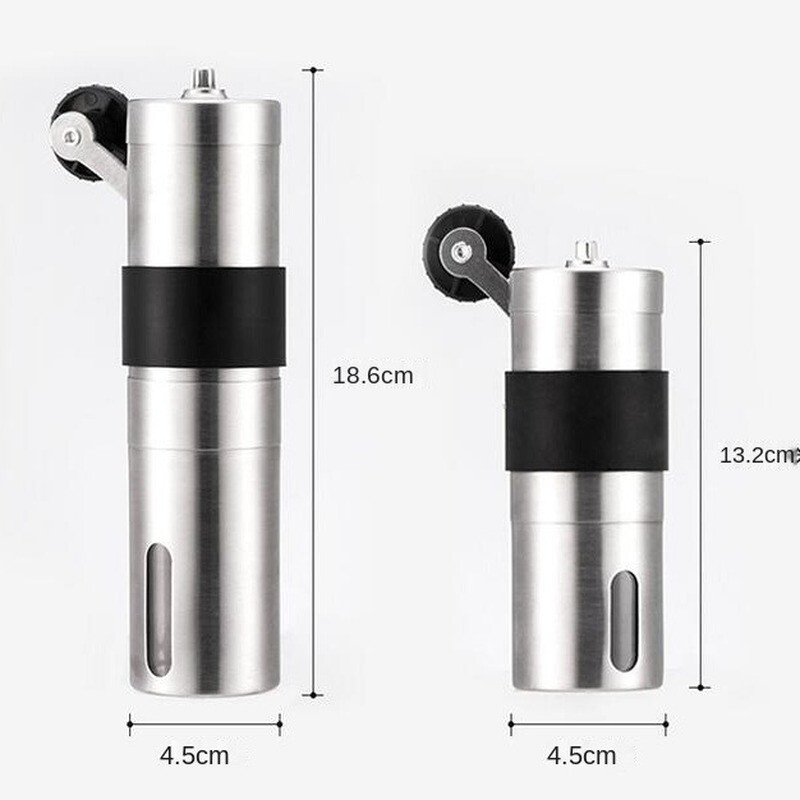 Hõbedane kohviveski mini roostevabast terasest käsitsi käsitsi valmistatud oaveskid, köögi jahvatamise tööriistad