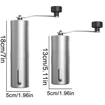 Χειροκίνητος μύλος καφέ Φορητοί μύλοι κόκκων καφέ Μίνι από ανοξείδωτο ατσάλι Εύκολο χειροποίητο εργαλείο εξαρτημάτων κουζίνας Foamer μύλος