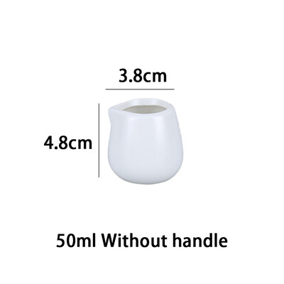50/100/220ml Mini keraminis pieno ąsotis espreso kavos grietinėlės ąsočiai Virtuvinio padažo puodelis serviravimo ąsočio balto pieno puodelis