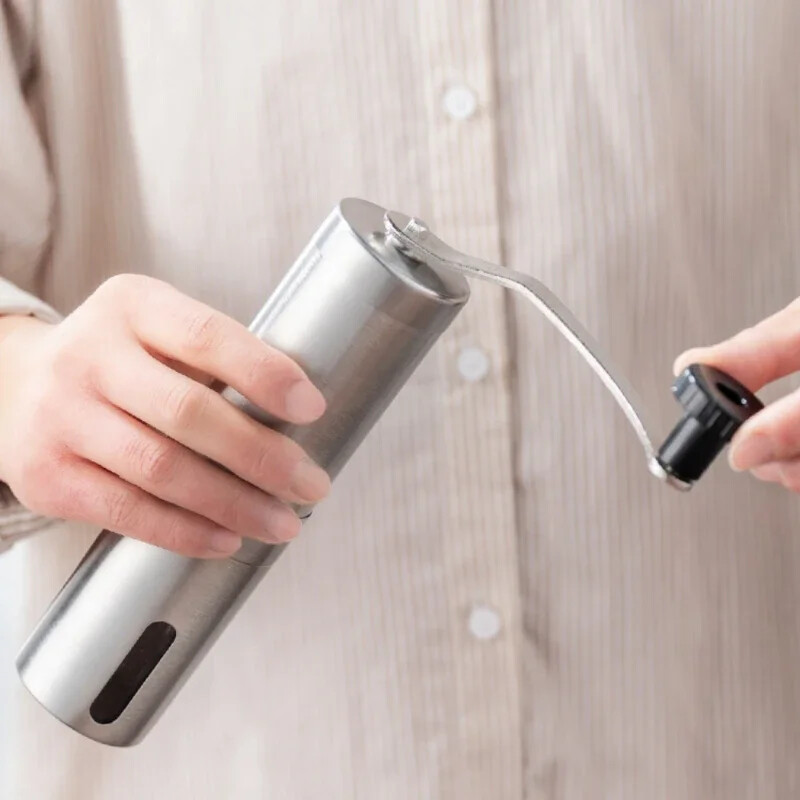 Roostevabast terasest espresso kohviveski juhend, kaasaskantav välikämping Käsitsi valmistatud kohvioaveski