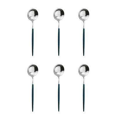 6 vnt. arbatos šaukštelis poliruotas maišomas kavos šaukštas desertinis ledas nerūdijančio plieno šaukštai virtuvės reikmenys