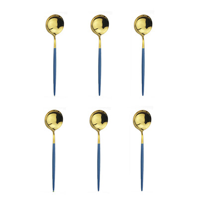 6 vnt. arbatos šaukštelis poliruotas maišomas kavos šaukštas desertinis ledas nerūdijančio plieno šaukštai virtuvės reikmenys