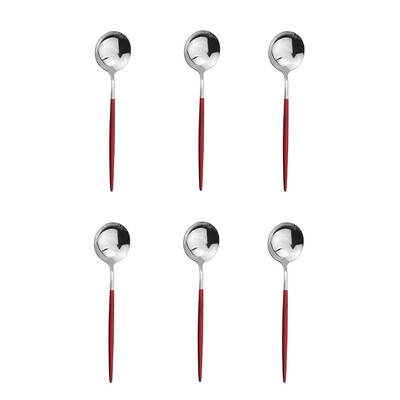 6 vnt. arbatos šaukštelis poliruotas maišomas kavos šaukštas desertinis ledas nerūdijančio plieno šaukštai virtuvės reikmenys