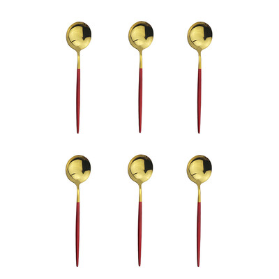 6 vnt. arbatos šaukštelis poliruotas maišomas kavos šaukštas desertinis ledas nerūdijančio plieno šaukštai virtuvės reikmenys