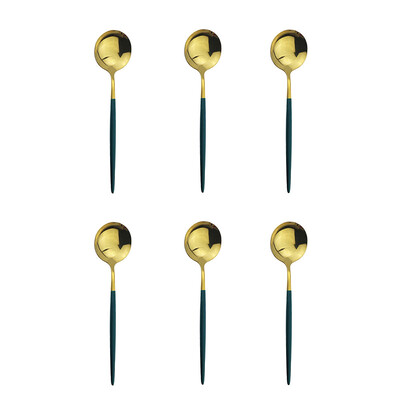 6 vnt. arbatos šaukštelis poliruotas maišomas kavos šaukštas desertinis ledas nerūdijančio plieno šaukštai virtuvės reikmenys