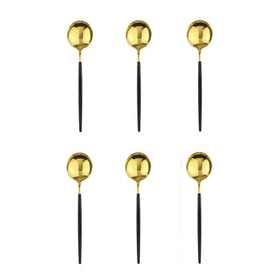 6 vnt. arbatos šaukštelis poliruotas maišomas kavos šaukštas desertinis ledas nerūdijančio plieno šaukštai virtuvės reikmenys