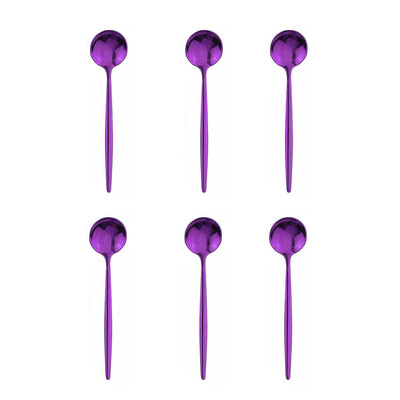 6 vnt. arbatos šaukštelis poliruotas maišomas kavos šaukštas desertinis ledas nerūdijančio plieno šaukštai virtuvės reikmenys