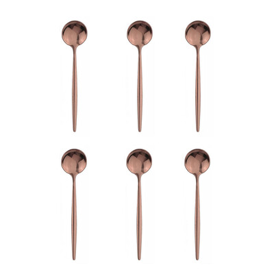 6 vnt. arbatos šaukštelis poliruotas maišomas kavos šaukštas desertinis ledas nerūdijančio plieno šaukštai virtuvės reikmenys