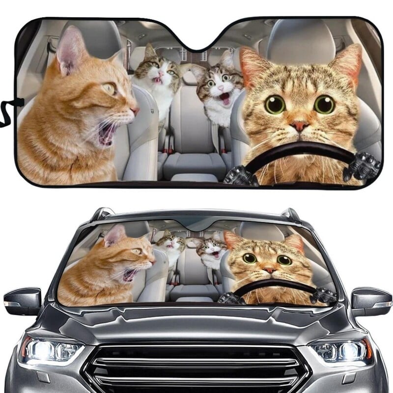 καυτή πώληση cat print αντηλιακό αυτοκινήτου μονοκόμματο seniik