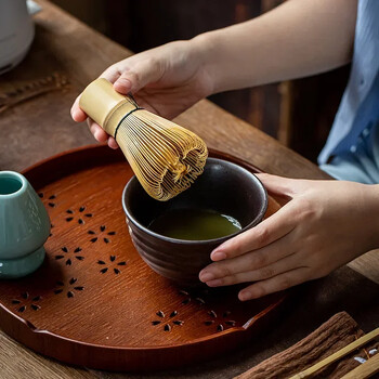 Σετ τσαγιού Ιαπωνικό σετ τσαγιού Matcha Whisk (Chasen) Tea Poon And Scoop (Chashaku) Σετ Matcha Αξεσουάρ μπαμπού