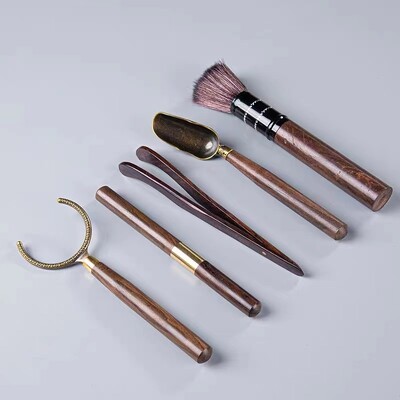 5 tk/komplekti teetseremoonia Kuumakindel Kung Fu teetööriistad Puidust Hiina Gongfu teelusikatäis Teetangi nõela komplekt Teetoa tarvikud