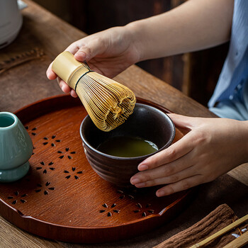 Японски комплект за чай Matcha Whisk (Chasen) Чаена лъжица и лъжичка (Chashaku) Комплект за чай Matcha Бамбукови аксесоари за всекидневна Кухня