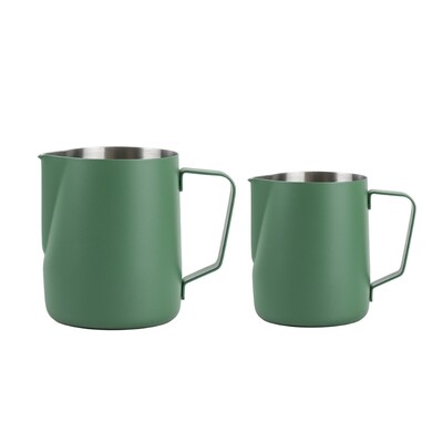 Cupă cu lapte de bucătărie din oțel inoxidabil Artizanat, cafea cu latte, ulcior cu spumă, ulcioare cu spumă, artă cu spumă, căni aburite 350/600 ml 87HA