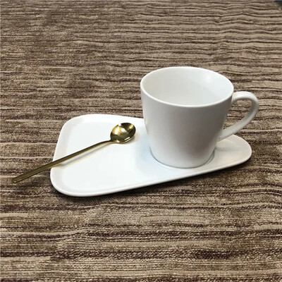 Kohvipiima tee tass kontorihotelli vaba aja tee kinkekarbi tass lusikaga Euroopa luksuslik keraamiline büroo kohvitass telkimine