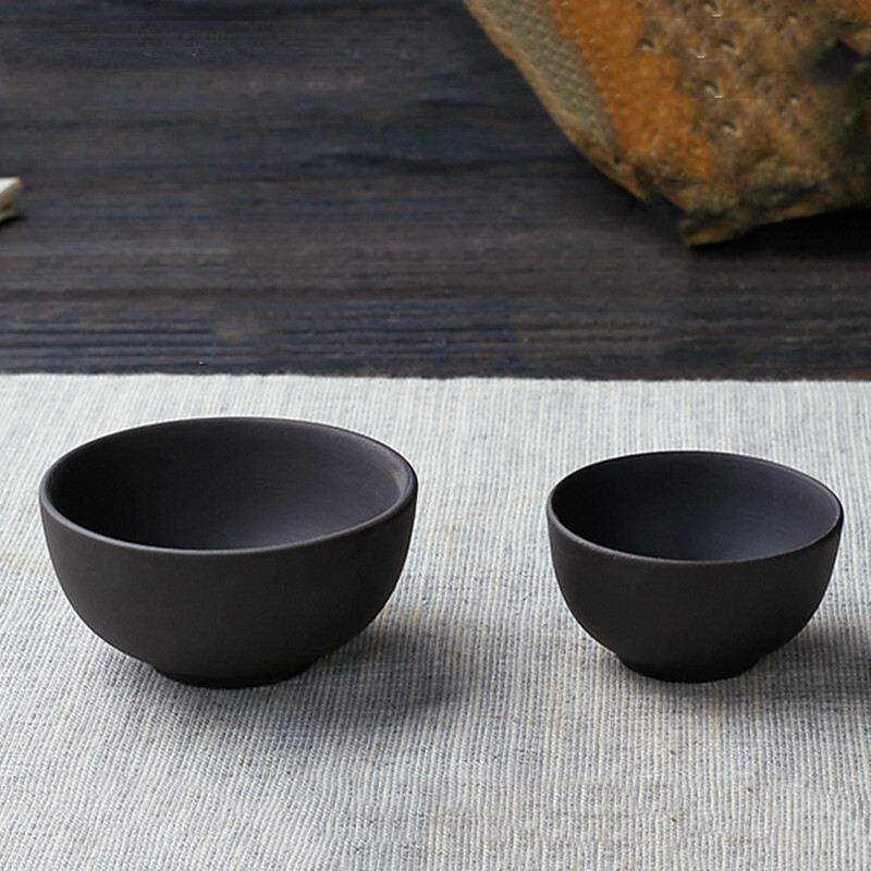 8 tk/komplekt Yixing käsitsi valmistatud lilla savi teetass Ehtne Dahongpao teekauss reisimiseks kaasaskantav Pu`er Master Cup Hiina Zisha teekomplekt