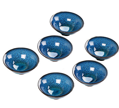 6tk/komplekt Peen tähistaeva teetass Eritassid ja kruusid Teetass Keraamiline kruus Jaapani Te Cup Jingdezhen Teetassid Kauss Puer Cute