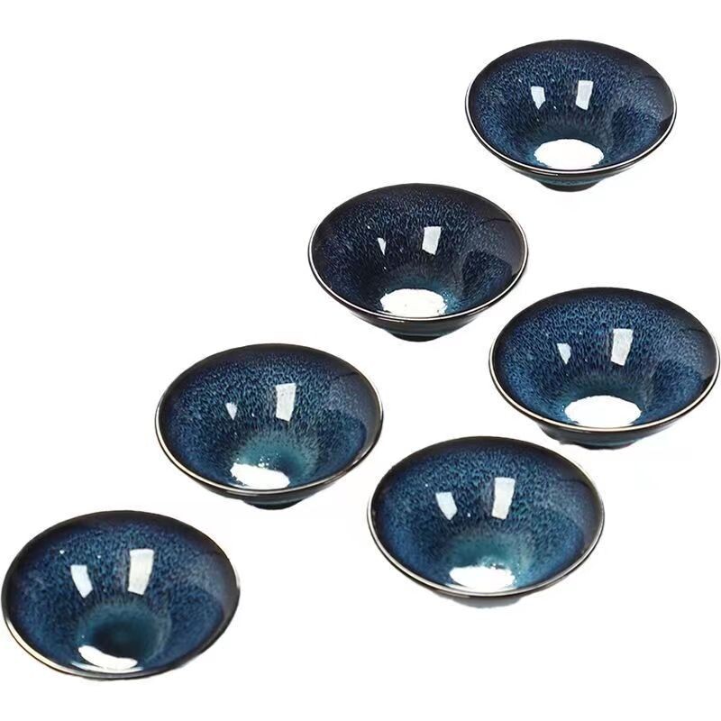 6tk/komplekt Peen tähistaeva teetass Eritassid ja kruusid Teetass Keraamiline kruus Jaapani Te Cup Jingdezhen Teetassid Kauss Puer Cute