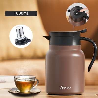 GIANXI 1000ml Keraminis įdėklas arbatinukas buitiniam arbatos filtravimui Kavos puodas su rankena Šalto vandens virdulys Kavai ir arbatai stalo reikmenys