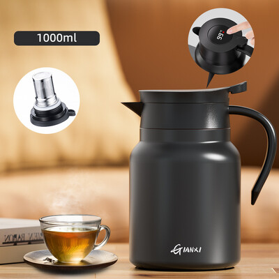 GIANXI 1000ml Keraminis įdėklas arbatinukas buitiniam arbatos filtravimui Kavos puodas su rankena Šalto vandens virdulys Kavai ir arbatai stalo reikmenys