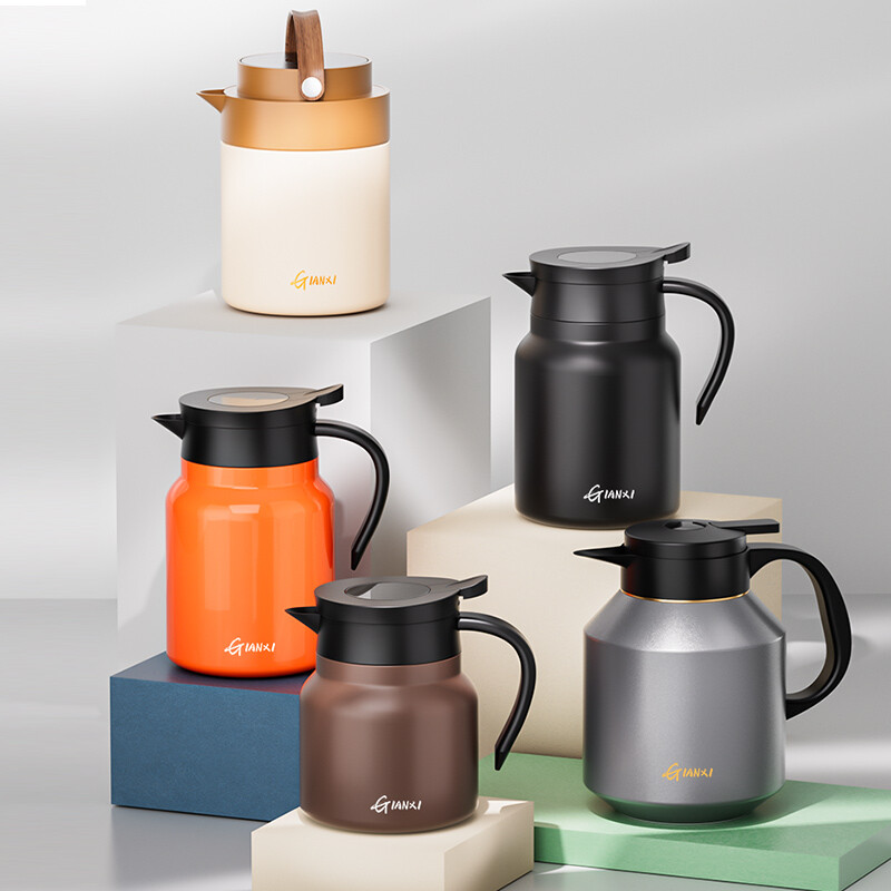 GIANXI 1000ml Keraminis įdėklas arbatinukas buitiniam arbatos filtravimui Kavos puodas su rankena Šalto vandens virdulys Kavai ir arbatai stalo reikmenys