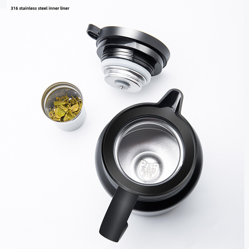 GIANXI 1000ml Keraminis įdėklas arbatinukas buitiniam arbatos filtravimui Kavos puodas su rankena Šalto vandens virdulys Kavai ir arbatai stalo reikmenys