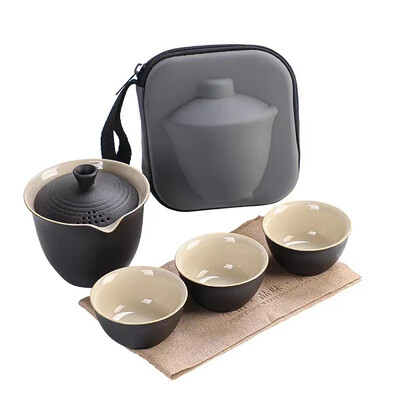 Set TravelTea Instrument portabil de camping în aer liber pentru prepararea ceaiului Seturi unice de ceai Kung Fu Cel mai bun cadou pentru iubitorii de cultură a ceaiului Set cadou