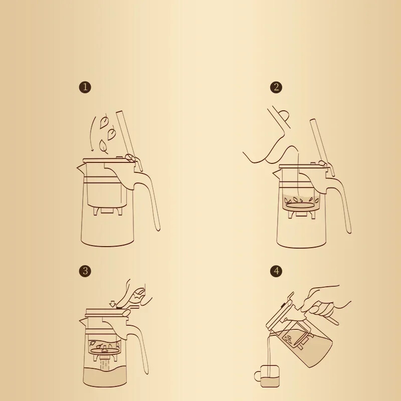 Arbatinukas su infuzatoriumi sutirštinto stiklo šildomas atsparus arbatos puodas Vienu mygtuku filtruojantis arbatos atskyrimas virdulys arbatos kavos virimo aparatas