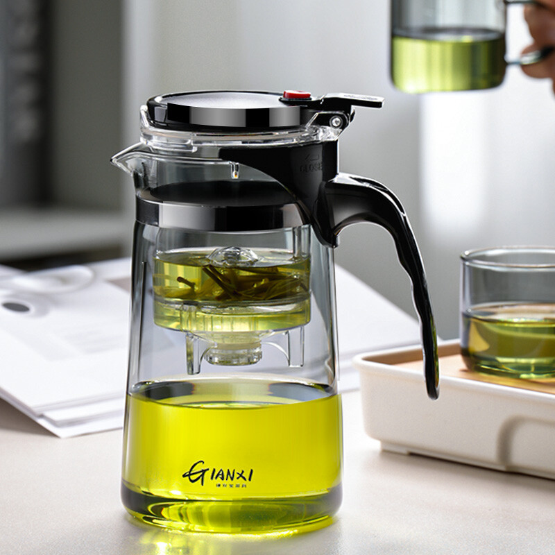 GIANXI arbatos puodai karščiui atsparus stiklinis arbatos puodukas arbatos infuzinis kiniškas arbatos rinkinys virdulys kavos stiklo virimo aparatas, patogus biuro arbatos rinkinys