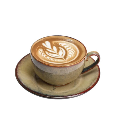 Europos keramikinis latte espreso kavos puodelis su lėkštės rinkiniu Porcelianinis mados krosnies glazūra pieno puodelis Paprasti buitiniai kavinės gėrimai