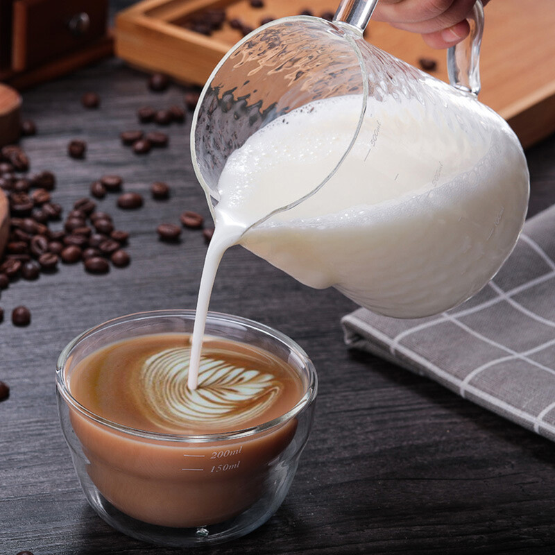 Pieno putojantis ąsotis Kremas Latte kavos girliandos puodelio aparatas Latte Art dekoruojantis pieno ąsotis Latte putojantis meninis ąsotis espresui