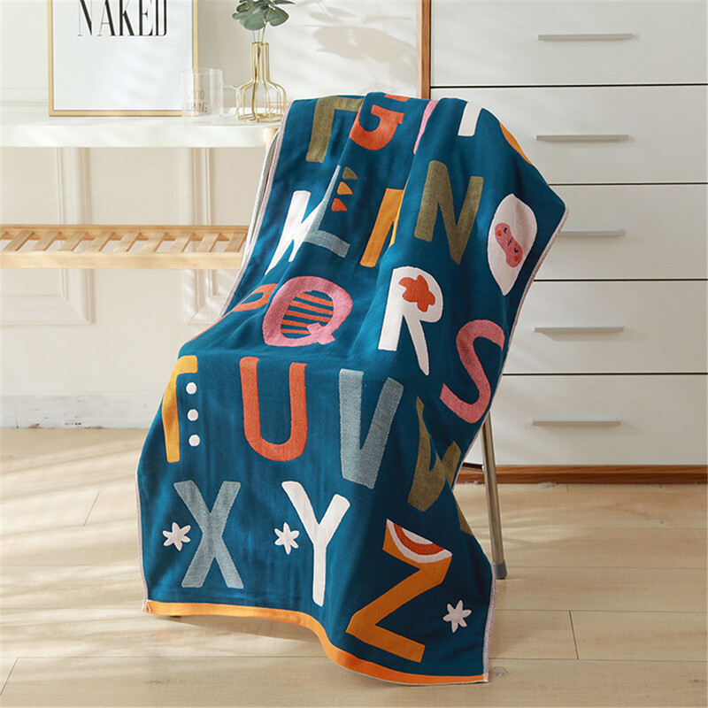 Cusack 18 New Styles Gėlių, gyvūnų animacinis filmas suaugusiems, minkštas medvilninis marlės rankšluostis, 70*140 CM aukštos kokybės