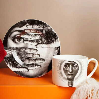 Naujas paauksuotas kavos puodelis Creative Cat Ceramics arbatos puodelis Aukštos kokybės vintažinės keramikos puodeliai ir lėkštės