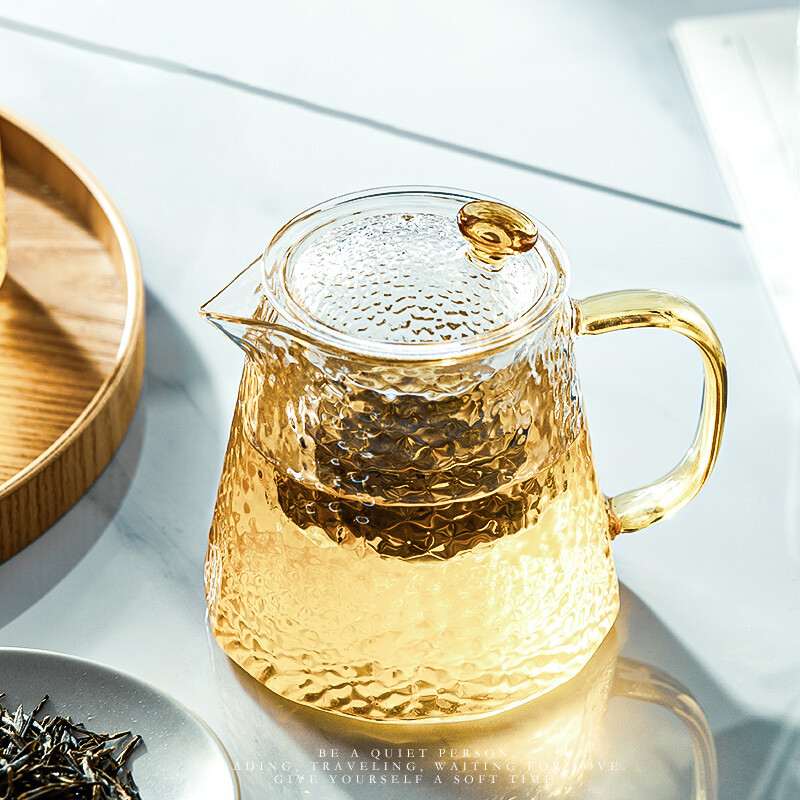 GIANXI karščiui atsparus stiklinis arbatinukas Kinijos Kung Fu arbatos Puer arbatos virdulys Aukštos kokybės patogus stiklinis arbatinukas