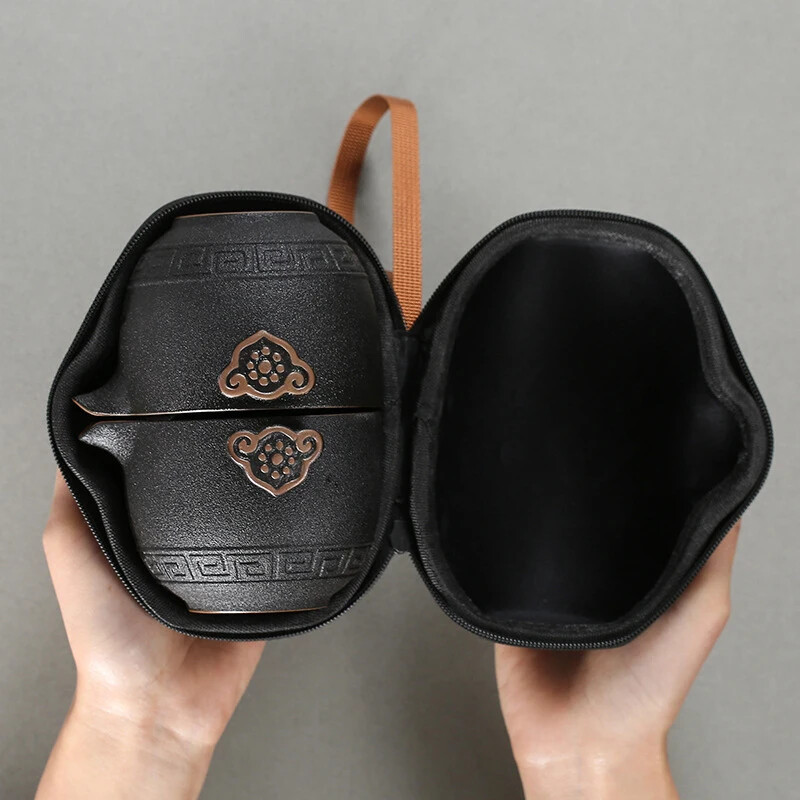 Nešiojamas aukštos kokybės kiniškos arbatos kelioninis arbatos rinkinys Kung Fu TeaSet Keraminis arbatinukas porcelianinis arbatinukas Gaiwan arbatos ceremonijos puodeliai Namų dovana