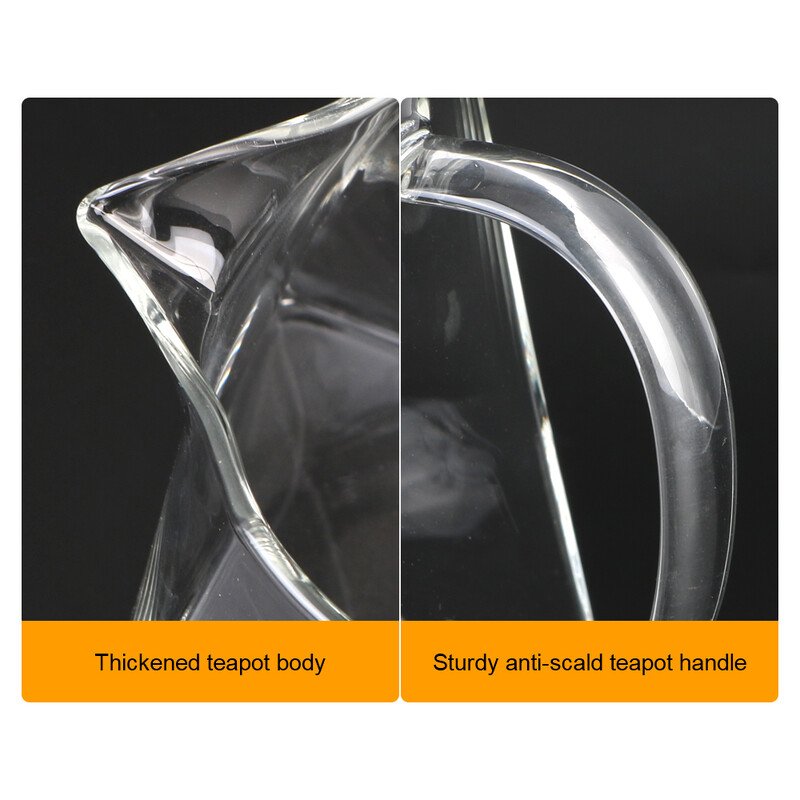 Klaasist teekann 550/750/950 ml teetõmmis kuumakindel läbipaistev veekeetja majapidamistarbed roostevabast terasest infusiooniga