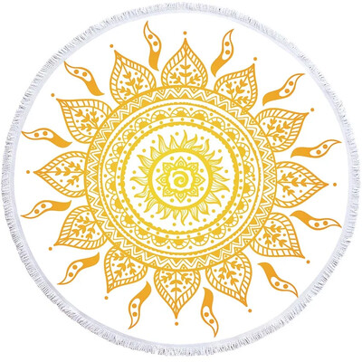 Mandala geometrinis apvalus paplūdimio rankšluosčių kutai Bohemia mikropluošto vonios dušo rankšluostis vaikams suaugusiems, pikniko jogos kilimėlis, bikinio uždengimas