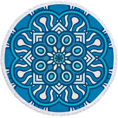 Mandala geometrinis apvalus paplūdimio rankšluosčių kutai Bohemia mikropluošto vonios dušo rankšluostis vaikams suaugusiems, pikniko jogos kilimėlis, bikinio uždengimas