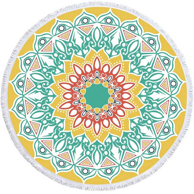 Mandala geometrinis apvalus paplūdimio rankšluosčių kutai Bohemia mikropluošto vonios dušo rankšluostis vaikams suaugusiems, pikniko jogos kilimėlis, bikinio uždengimas