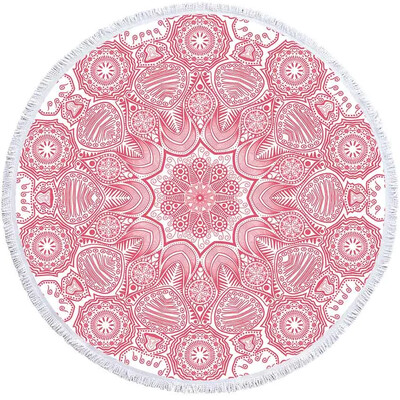 Mandala geometrinis apvalus paplūdimio rankšluosčių kutai Bohemia mikropluošto vonios dušo rankšluostis vaikams suaugusiems, pikniko jogos kilimėlis, bikinio uždengimas