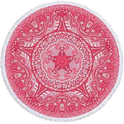 Mandala geometrinis apvalus paplūdimio rankšluosčių kutai Bohemia mikropluošto vonios dušo rankšluostis vaikams suaugusiems, pikniko jogos kilimėlis, bikinio uždengimas