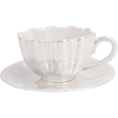 Keraamiline kohvikruus Loominguline armas tass lillekujulise alustassiga Mugava käepidemega uudne kohvitass kontoritee Latte piima jaoks