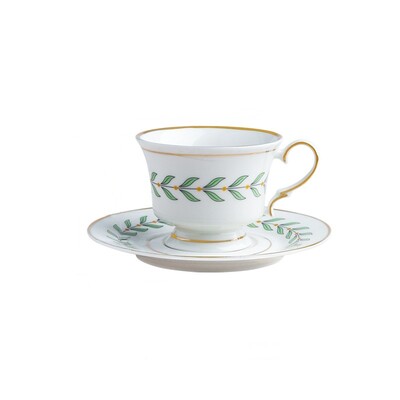 1 Σετ Πιατάκι για φλιτζάνι τσαγιού Bone China σετ 200ml Κεραμική κούπα καφέ Golden Trim British Απογευματινό φλιτζάνι τσαγιού 7Oz φλιτζάνι εσπρέσο με πιάτο