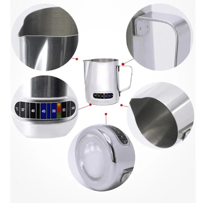 Fantastiškas virtuvės nerūdijančio plieno pieno putų ąsotis Espreso kavos ąsotuvas Barista Craft Coffee Latte pieno putų ąsotis