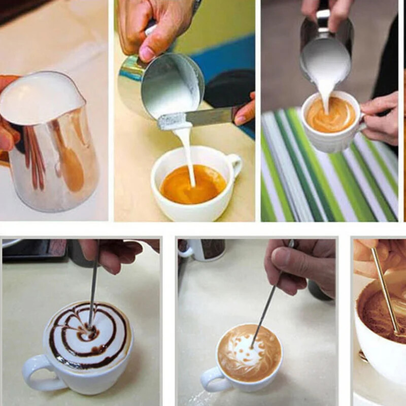 Fantastiškas virtuvės nerūdijančio plieno pieno putų ąsotis Espreso kavos ąsotuvas Barista Craft Coffee Latte pieno putų ąsotis