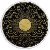 Mandala apvalus paplūdimio rankšluostis Sun Moon dušo vonios rankšluosčiai Creative Abstract besmėlio Bohemian paplūdimio antklodės
