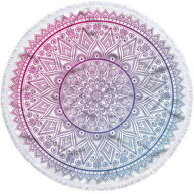 Mandala apvalus paplūdimio rankšluostis Sun Moon dušo vonios rankšluosčiai Creative Abstract besmėlio Bohemian paplūdimio antklodės