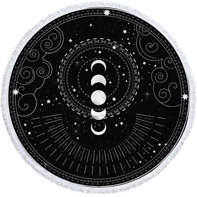 Mandala apvalus paplūdimio rankšluostis Sun Moon dušo vonios rankšluosčiai Creative Abstract besmėlio Bohemian paplūdimio antklodės